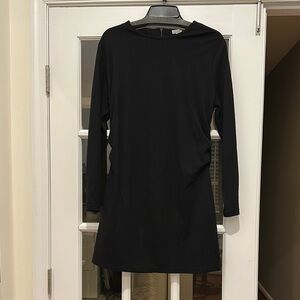 H&M Elegant Black Long Sleeve Dress